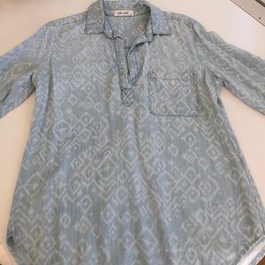 Chambray patterned tunic